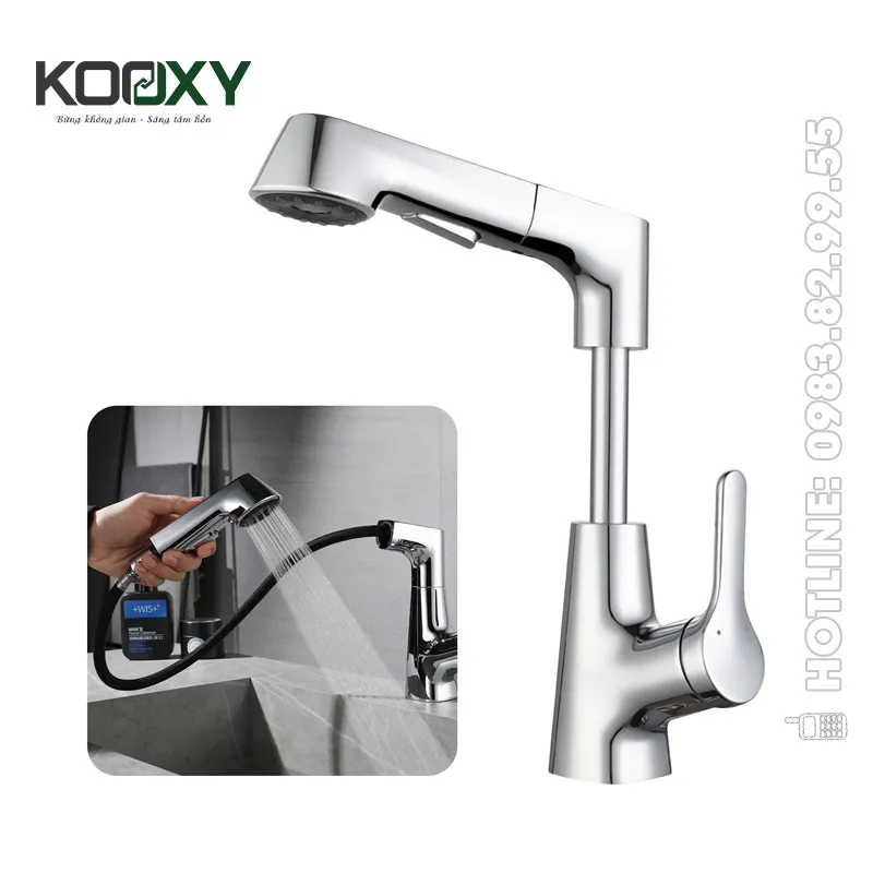 Vòi chậu rửa mặt nóng lạnh SRX-5501